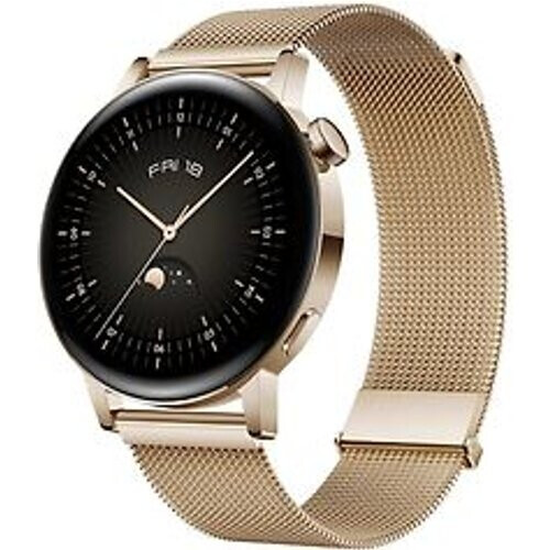Huawei Watch GT 3 42 mm goud met Milanees bandje goud
