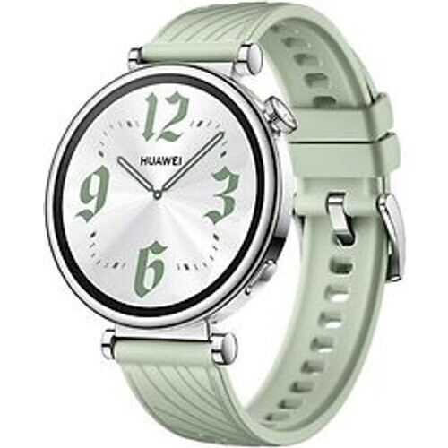 Huawei Watch GT 4 41 mm zilver met fluorelastomeer bandje groente