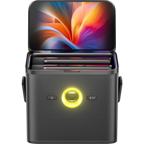 Ikarao Shell S3 - Karaoke set - 2 Draadloze Microfoons - 80W - 7 inch HD touchscreen - Zwart (2 stuks)