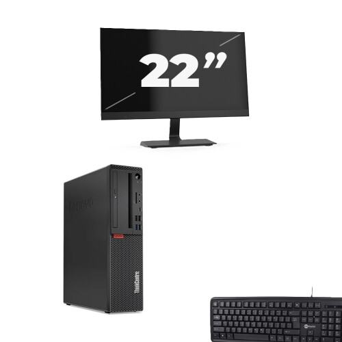 Lenovo ThinkCentre M720s SFF - Intel Core i7-8e Generatie - 8GB RAM - 256GB SSD - Windows 11 + 1x 22 inch Monitor
