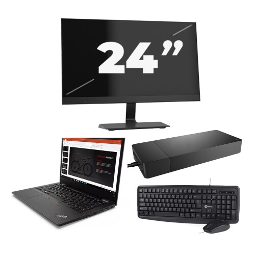 Lenovo ThinkPad L13 G2 - Intel Core i5-11e Generatie - 13 inch - 8GB RAM - 256GB SSD - Windows 11 Home + 1x 24 inch Monitor