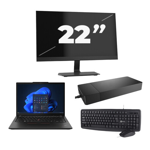 Lenovo Thinkpad X13 - Intel Core i5-10e Generatie - 13 inch - 16GB RAM - 256GB SSD - Windows 11 + 1x 22 inch Monitor