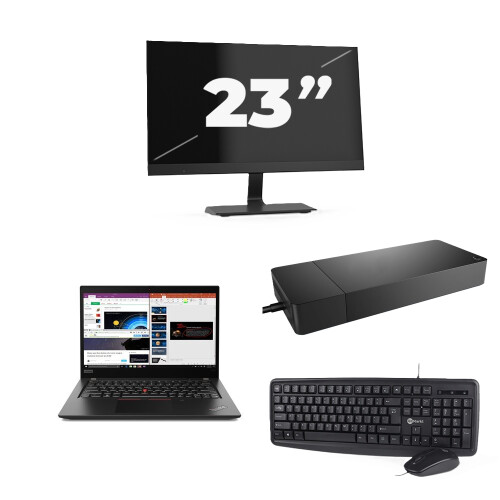 Lenovo ThinkPad X395 - AMD Ryzen 5 PRO 3500U - 13 inch - 8GB RAM - 256GB SSD - Windows 11 Home + 1x 23 inch Monitor
