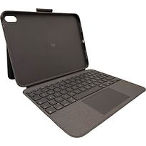 Logitech Combo Touch Keyboard Dock oxford grey iPad (10e generatie en A16) [duitse toetsenbordindeling, QWERTZ]
