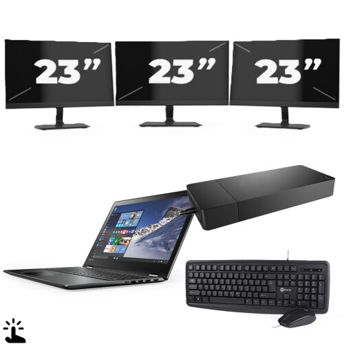 Microsoft Surface Laptop 4 - Intel Core i7-11e Generatie - 13 inch - Touch - 16GB RAM - 512GB SSD - Windows 11 Home + 3x 23 inch Monitor