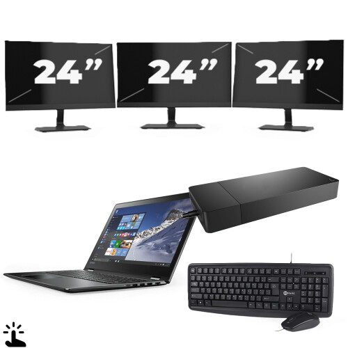 Microsoft Surface Laptop 4 - Intel Core i7-11e Generatie - 15 inch - Touch - 8GB RAM - 256GB SSD - Windows 11 Home + 3x 24 inch Monitor