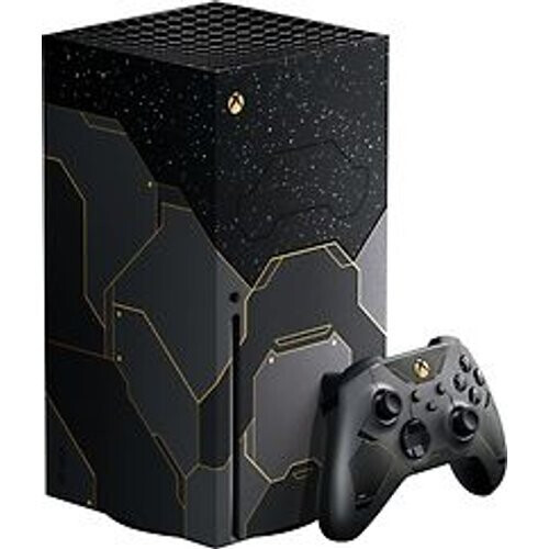 Microsoft Xbox Series X 1 TB [Halo Infinite Limited Edition inkl. draadloze controller, zonder spel] zwart