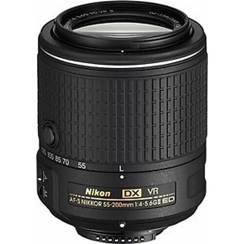 Nikon AF-S DX NIKKOR 55-200 mm F4.0-5.6 ED G VR II 52 mm filter (geschikt voor Nikon F) zwart