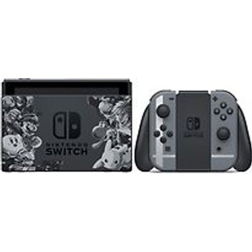 Nintendo Switch 32 GB [Super Smash Bros. ultimate edition incl. controller grijs, zonder spel] zwart