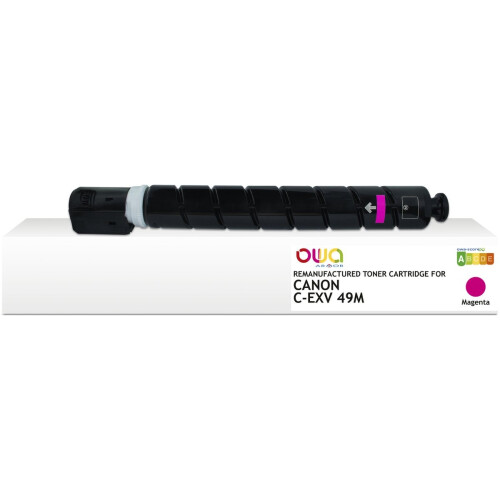 OWA Toner CANON C-EXV 49 M - Refurbished Canon toner met chip - Magenta - 19.000 pagina's - CEXV49, EXV49, CEXV49M