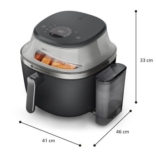 Philips Airfryer Single Basket 5000-serie met Stoomfunctie - NA541/00 - SteamClean - SteamFry - 7,2L - Tot 6 personen