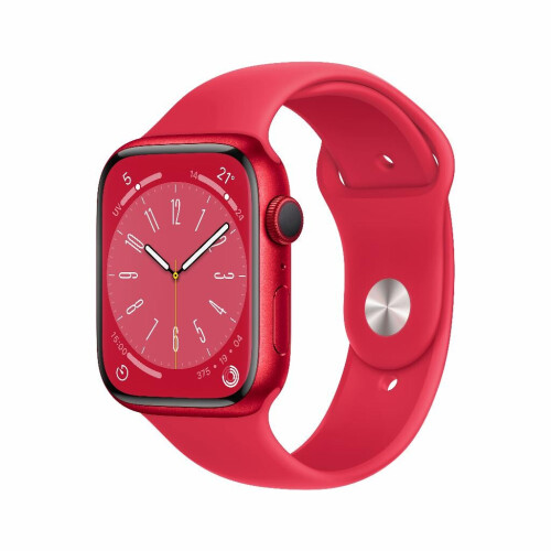 Refurbished Apple Watch Series 8 GPS 45 mm Aluminium Rood Licht gebruikt