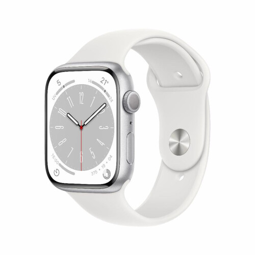 Refurbished Apple Watch Series 8 GPS 45 mm Aluminium Zilver Licht gebruikt