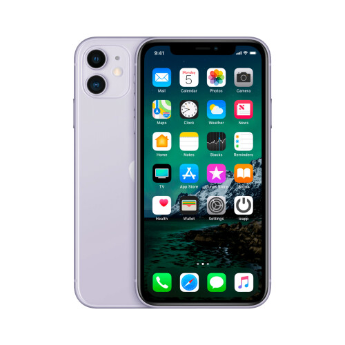 Refurbished iPhone 11 128 GB Paars Als nieuw + Nieuwe batterij