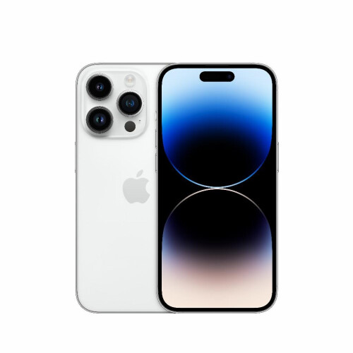 Refurbished iPhone 14 Pro 128 GB Zilver Als nieuw + Nieuwe batterij
