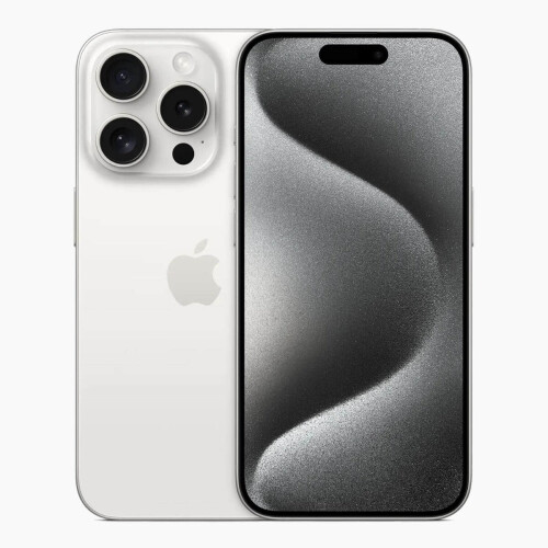 Refurbished iPhone 15 Pro Max 256 GB Titanium Wit Als nieuw + Nieuwe batterij