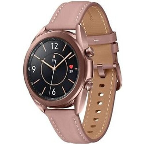Samsung Galaxy Watch3 41 mm roestvrijstalen behuizing brons met leren polsband brons [Wifi]