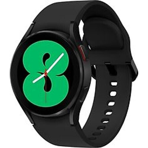 Samsung Galaxy Watch4 40 mm aluminium kast zwart op siliconen bandje zwart [wifi + 4G]