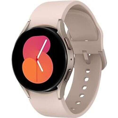 Samsung Galaxy Watch5 40 mm horlogekast van Pink Gold Aluminium op Pink Gold Sport Band S/M [Wi-Fi]