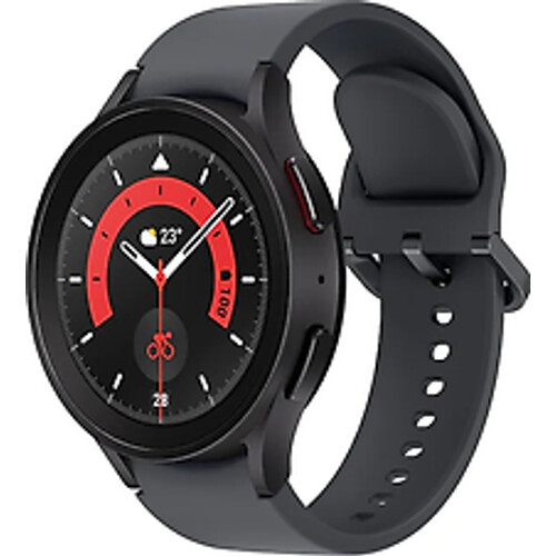 Samsung Galaxy Watch5 Pro 45 mm horlogekast van Black Titanium op Graphite Sport Band M/L [Wi-Fi]
