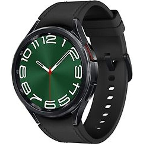 Samsung Galaxy Watch6 Classic 47 mm roestvrij staal kast black op leren bandje S/M graphite [wifi + 4G]