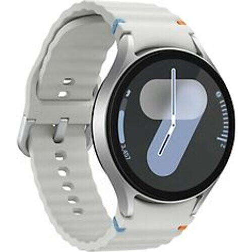 Samsung Galaxy Watch7 44 mm aluminium kast zilver op sportbandje M/L zilver [wifi + 4G]