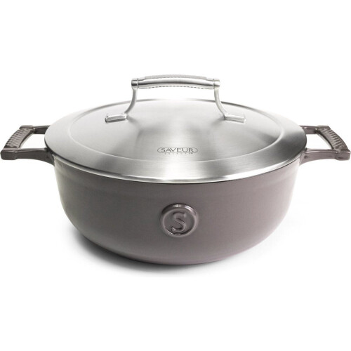 Saveur Selects Hapjespan - Gietijzer - Ø25 cm - PFAS-vrij - Inductie - Grijs