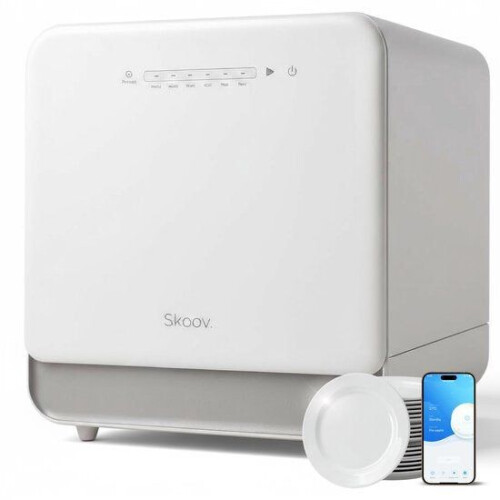 Skoov Mini Vaatwasser - Vrijstaand - 6 Programma's 900 Watt - Wit (5)