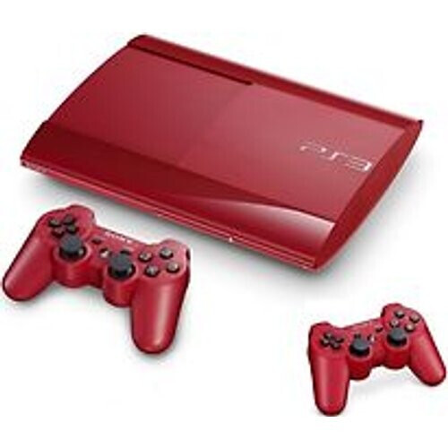 Sony PlayStation 3 super slim 500 GB  [incl. 2 draadloze controllers] rood
