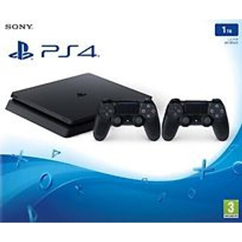 Sony Playstation 4 slim 1 TB [incl. 2 draadloze controllers] zwart