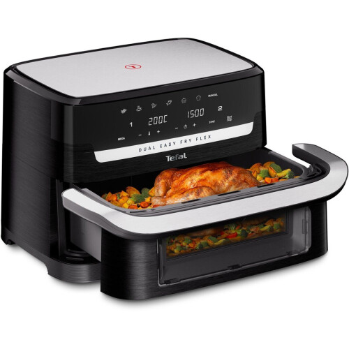 Tefal Dual Easy Fry Flex EY9228 - Airfryer - 9L - 2 kookzones (5,5L + 3,5L)