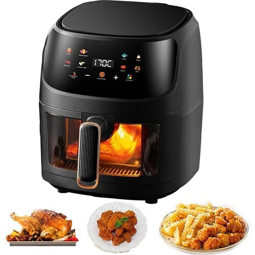 Tweedekans Airfryer XXL - Heteluchtfriteuse - 6L - 240W - 280 x 26 x 32 cm - Zwart