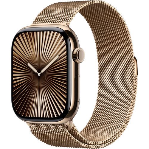 Tweedekans Apple Watch Series 10 4G 46mm Titanium Goud Milanese Band M/L