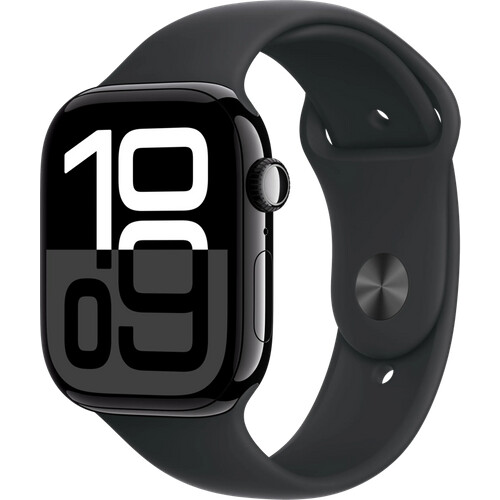 Tweedekans Apple Watch Series 10 4G 46mm Zwart Sportband S/M