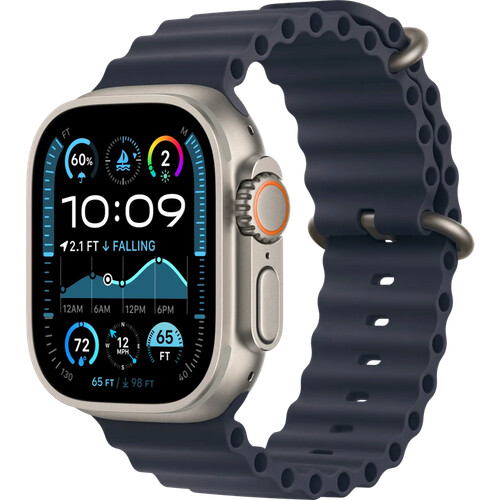 Tweedekans Apple Watch Ultra 2 4G 49mm Zilver Ocean Band Blauw