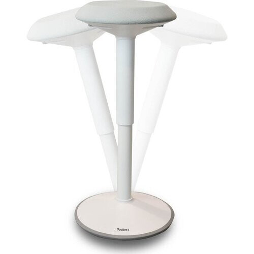 Tweedekans Bckz Wiebelkruk Wit| Hoogte 55-80cm | Balanskruk | Zit-sta kruk | Ergonomische bureaustoel | zadelkruk