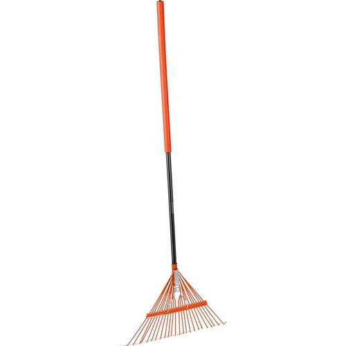 Tweedekans BLACK+DECKER Tuinhark BXGTTO7001 - 164 x 60 x 3 CM - Bladhark met Comfortabele Handgreep - Terugverende Hark - Oranje/Zwart