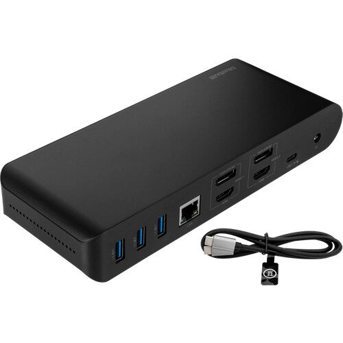 Tweedekans BlueBuilt DisplayLink Docking Station Pro met USB-C zwart