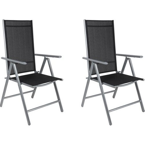 Tweedekans Casaria - Aluminium Tuinstoel 2 stuks Inklapbaar - Zilver