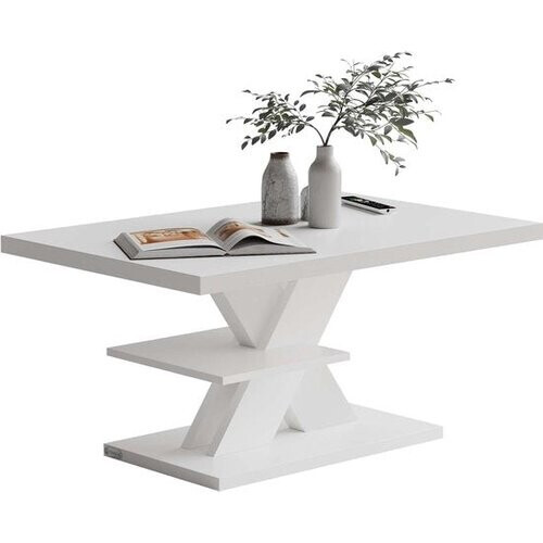 Tweedekans Casaria Salontafel Detroit - Extra Legblad 90x60x45cm - Wit