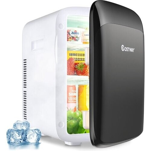 Tweedekans Coast 15 L mini koelkast - 2 in 1 koel- en verwarmingsfunctie - 27 x 33 x 38 cm - wit + zwart