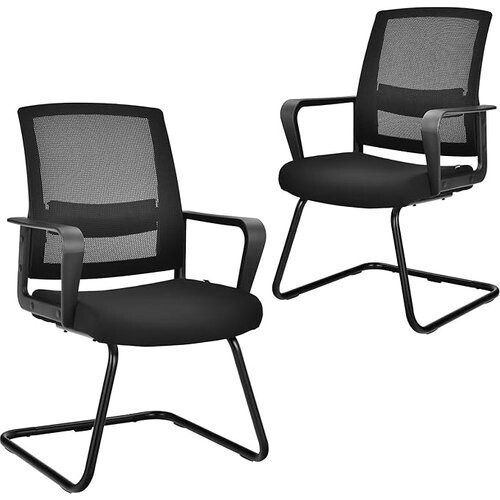 Tweedekans Coast 2 Set Network Bureau Chair met rugleuning tot 136 kg veerkrachtig 60 x 54,5 x 94 cm zwart