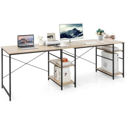 Tweedekans Coast Bureau L-vorm - Omkeerbaar hoekbureau met 4 planken - 242 x 60 x 75 cm
