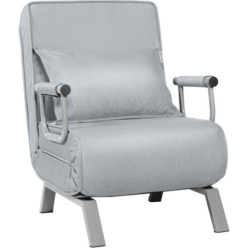Tweedekans Coast Cabrio Sleep Sofa Vouwbare fauteuil Besinbedbank Bank Bed 5-Positie Liesstoel Lichtgrijs