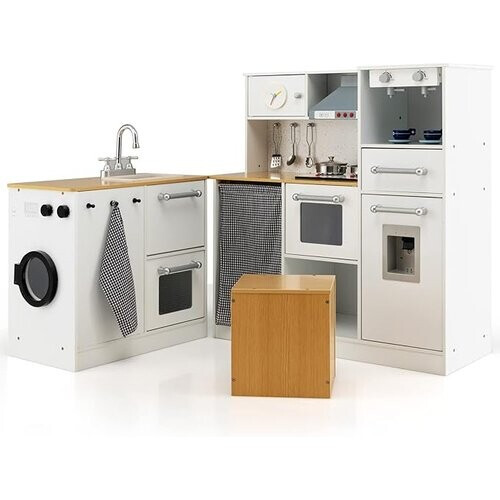Tweedekans Coast Children's Kitchen Set Speel keuken met lichte ontlasting koffiezetapparaat water dispenser fornuis