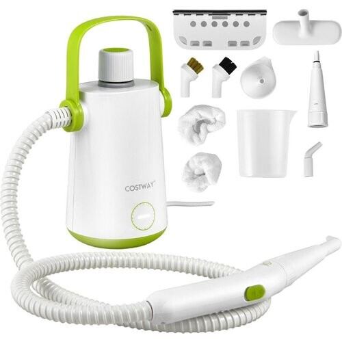 Tweedekans Coast Handstoomreiniger 1000W - 300ml Watercapaciteit en 10 Accessoires - Groen/Wit