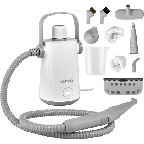 Tweedekans Coast Handstoomreiniger 1000W - 300ml Watercapaciteit en 10 Accessoires - Grijs/Wit