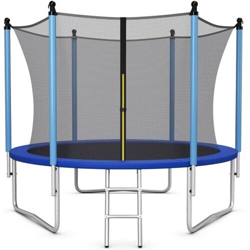 Tweedekans Coast Ø 305 cm Trampoline Leisure Trampoline met veiligheidsnetwerk zwart + blauw