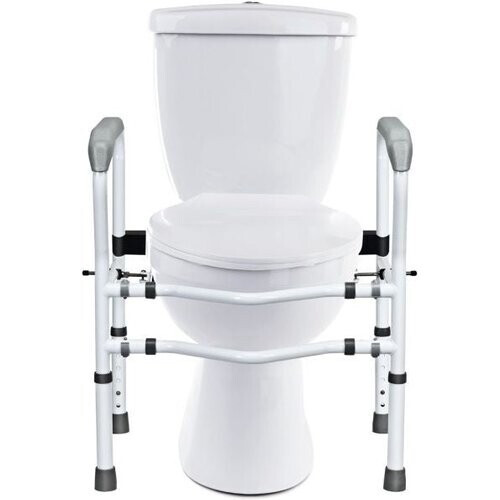 Tweedekans Coast Opstahulp Toilet - in Hoogte Verstelbaar - WC-Steunhulp met Armleuningen - Zonder Boren - Antislip - WC-Handgreep - 48 x 65 x 84 cm