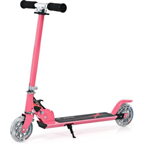 Tweedekans Coast Opvouwbare Kinderstep - LED Verlichte Wielen - Hoogte Verstelbaar 63-86,5cm - Roze